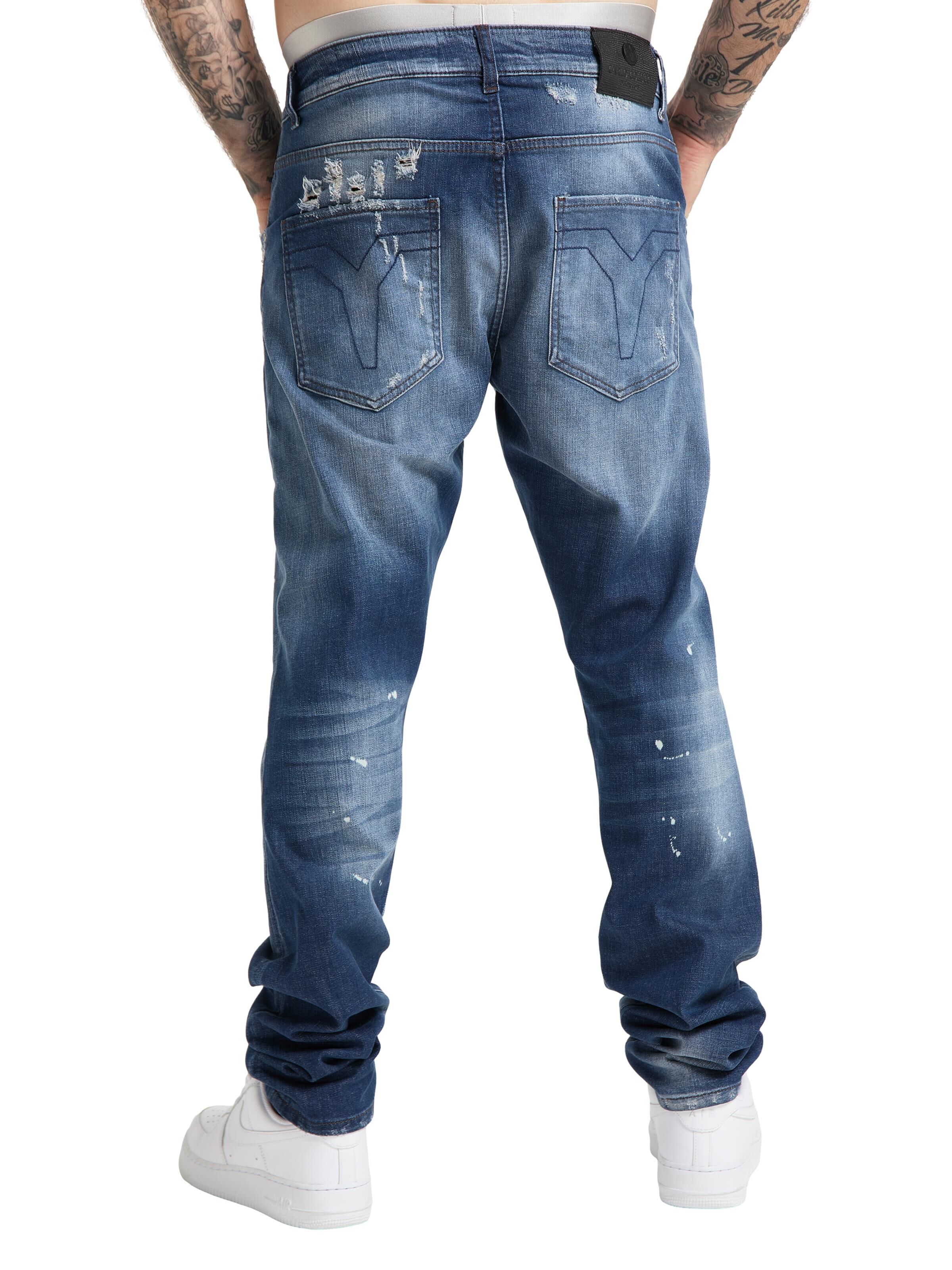 5-Pocket Jeans mit Destroyed-Effekten