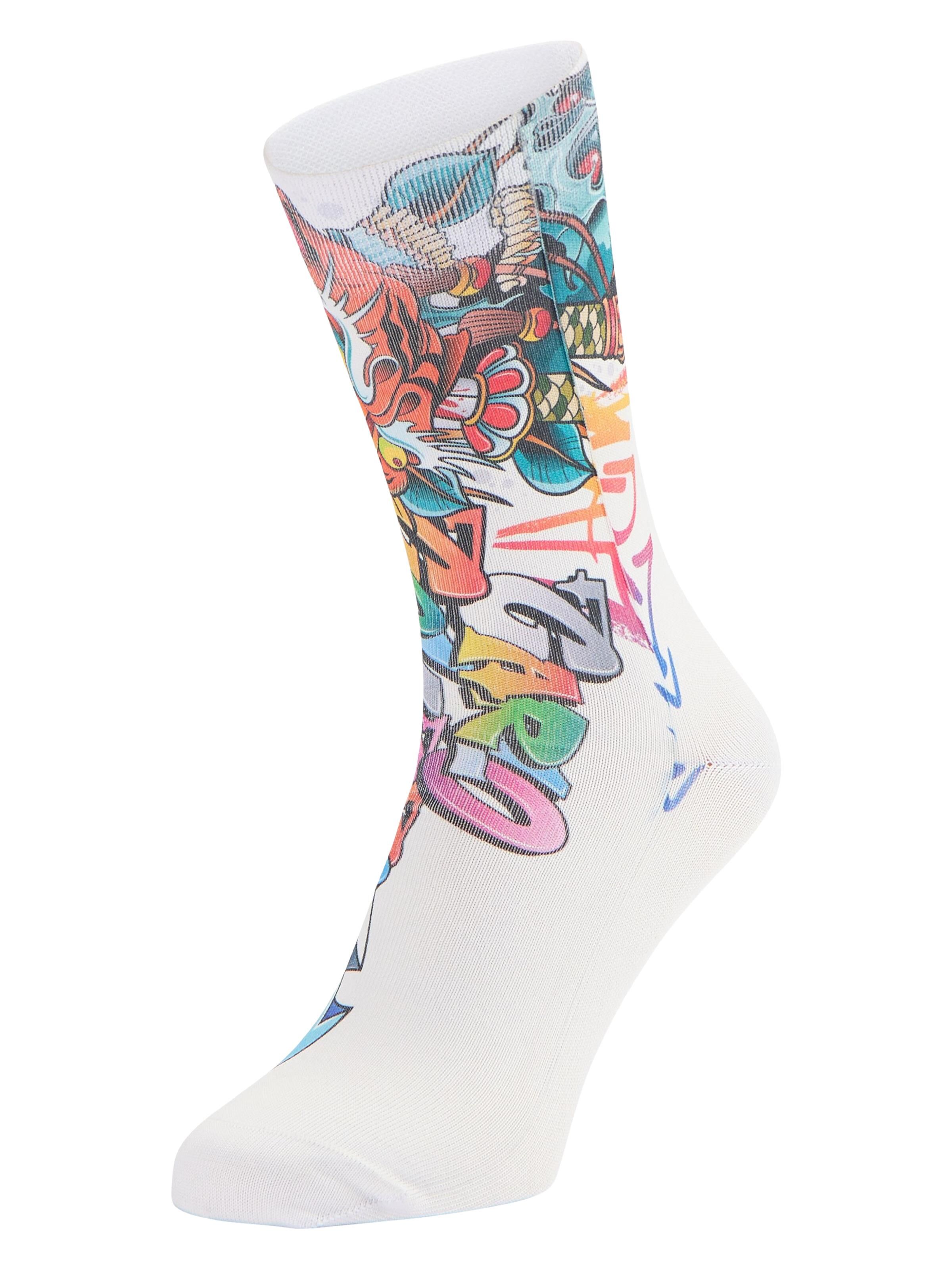 Bedruckte Socken im Graffiti-Style, 1er Pack