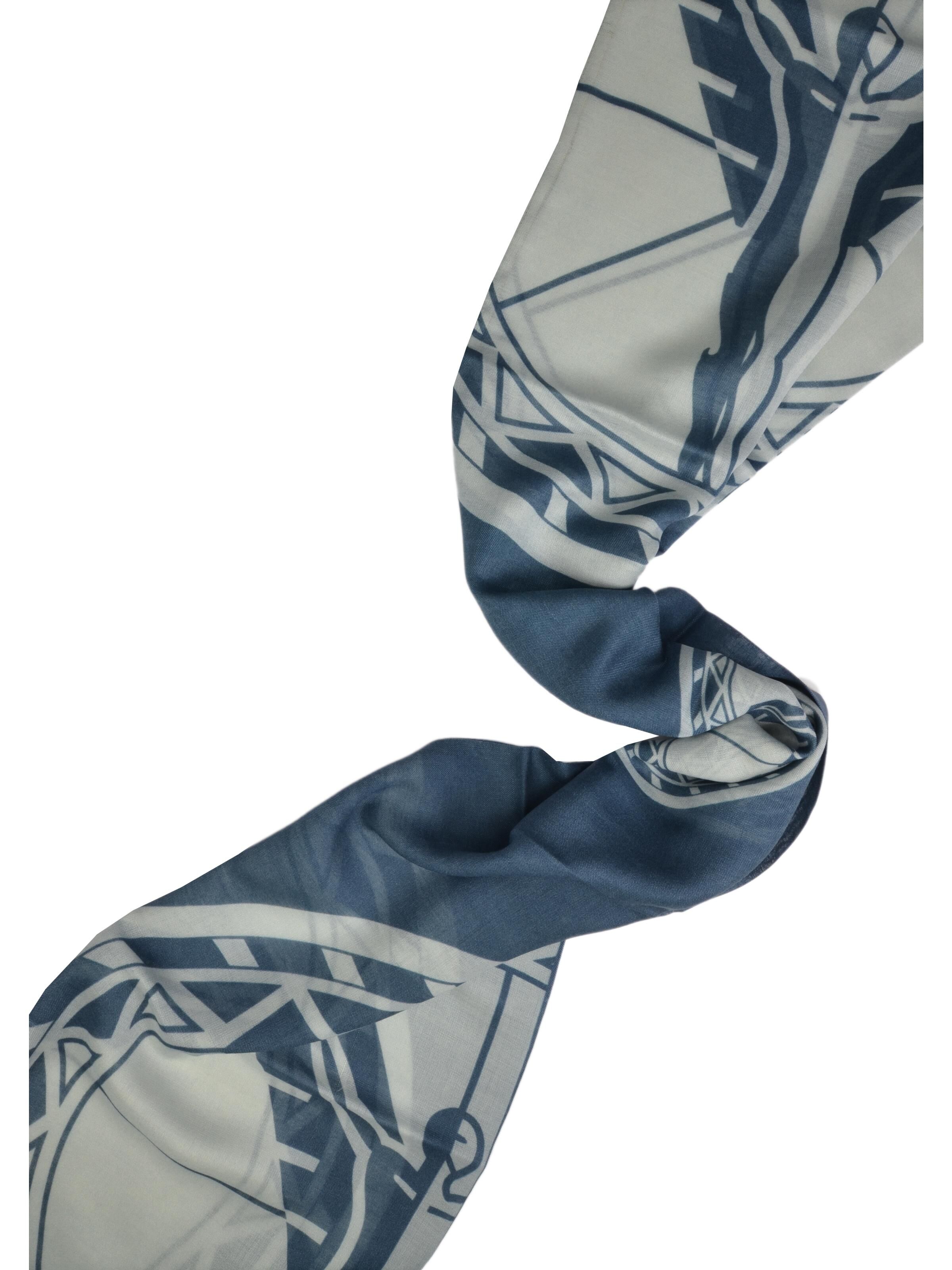 Schal aus Seide-Mix mit Logo-Print